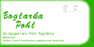 boglarka pohl business card